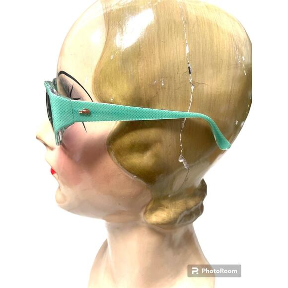 Lacoste Vintage Mint Green Gold Sunglasses 1990’s Green Pattern - Picture 4 of 16
